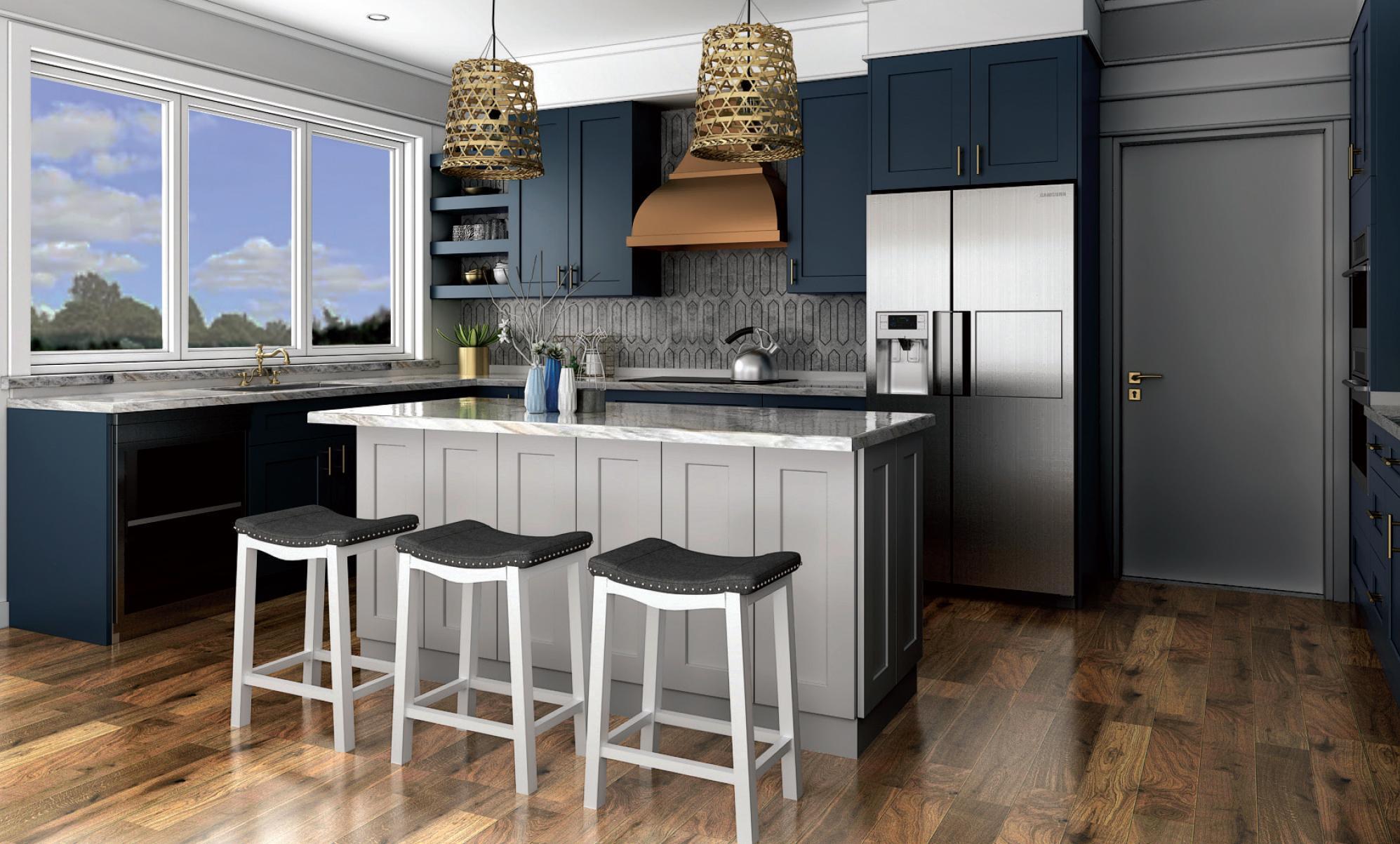 Elitecraft- Imperial Blue- Storm Gray Island