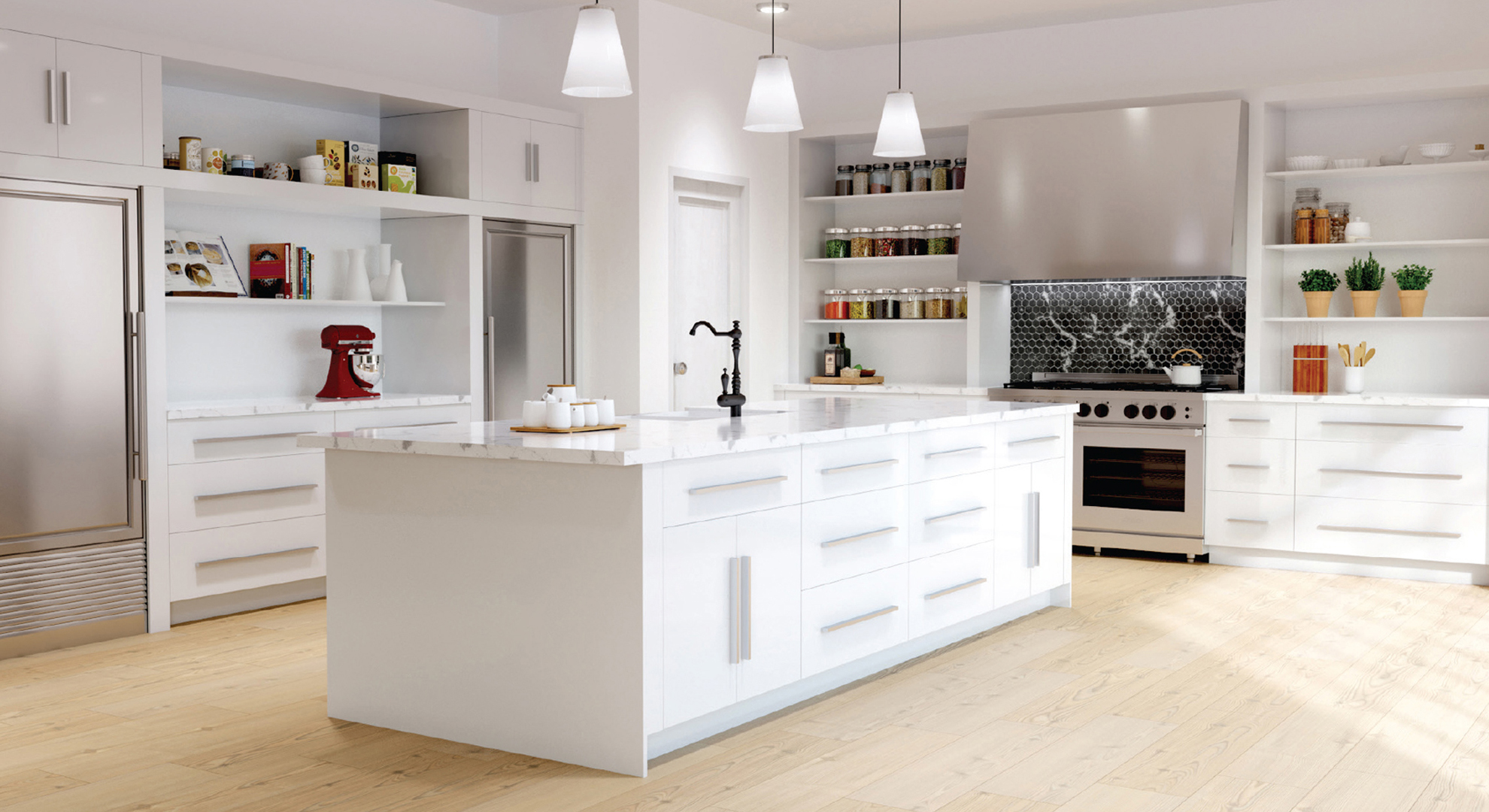 Urban- Ultra White-Slab Door